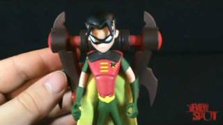 Toy Spot  The Batman Shadowtek Flame thrower Robin figure [upl. by Airdni]