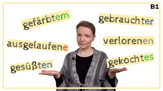 Partizip II als Adjektiv Aprende a reciclar verbos para usarlos como adjetivos [upl. by Belsky]