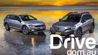 Subaru Outback vs Volkswagen Passat Alltrack  Drivecomau [upl. by Freida]