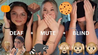 BLIND DEAF MUTE BAKING CHALLENGE  STARBUCKS FALL MENU W AVA amp SAMMY [upl. by Benia538]