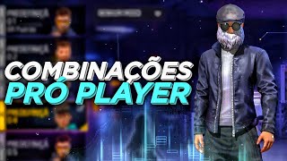 COMBINAÇÕES PRÓ PLAYER • MELHORES COMBINAÇÕES DE ROUPAS NO FREE FIRE [upl. by Ellenahc909]