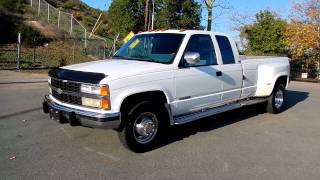 Chevrolet 3500 Dually Extended Cab Pickup 2 Owner 454 1 ton Extra [upl. by Cedric]