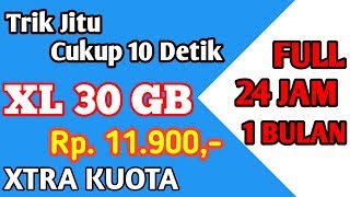 Cara mengubah Xtra kuota XL 30 GB menjadi 24 Jam dengan waktu 10 detik [upl. by Enitsirc]