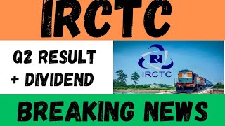 irctc share q2 result • irctc share latest news today • irctc share news irctc titagarh [upl. by Ydal769]