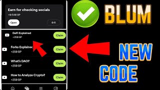 ✅ 23 November Blum Verify Code Say No To Rug Pull  Blum YouTube Video Code Today [upl. by Zubkoff9]