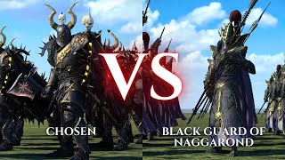 WARHAMMER III Total War  Chosen VS Black Guard of Naggarond [upl. by Hsac]