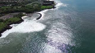 20240121 drone Kihei boat ramp swells [upl. by Glynias183]