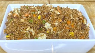 EASY EGG amp BEEF FRIED RICE [upl. by Niarda]