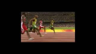 Bejing 2008 100m olympic Final Usain Bolt Win Slowmo [upl. by Bartolomeo]