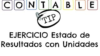 EJERCICIO ESTADO DE RESULTADOS CON UNIDADES [upl. by Ecinom]