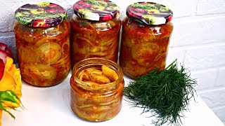 ЭТО Удивительно вкусно Самый вкусный САЛАТ из кабачков на зиму БЕЗ ХЛОПОТ [upl. by Ajup925]