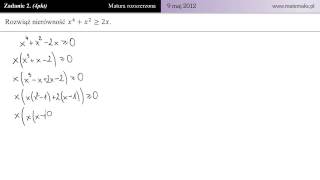 Matura rozszerzona z matematyki  9 maja 2012  zadanie 2 [upl. by Ailaht]