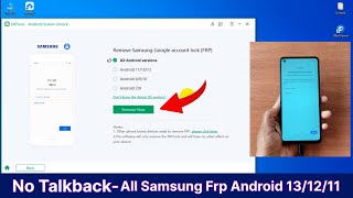 All Samsung FRP Bypass Tool  Bypass Android 111213 Google Account  No Root No TalkBack [upl. by Dumanian]