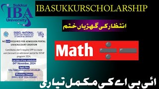 Iba sukkur scholarship 2024  iBA Math  IBA math problems [upl. by Nemraciram699]