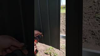 Devices for quick installation of a fence from corrugated board profile metal fence [upl. by Sirrad90]