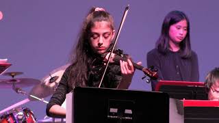 Nicole Pustilnik violin with Torrey Pines High School Jazz Band Jan 2020 [upl. by Ynnam]