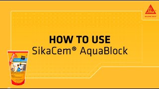 SikaCem® AquaBlock – effective waterstop [upl. by Rashida]