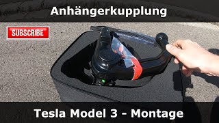 Anhängerkupplung im Tesla Model 3  Montageanleitung  Standard Range Plus [upl. by Onek]