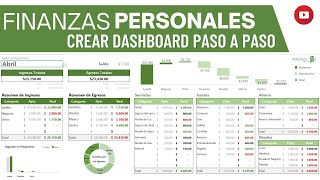 Plantilla para Organizar tus FINANZAS PERSONALES en Excel  Paso a paso de cómo crear el Dashboard [upl. by Salzhauer]