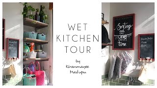 Wet Kitchen Tour  Kiranmayee Madupu  Indian Kitchen or Utility Area  Decor Series [upl. by Conant]