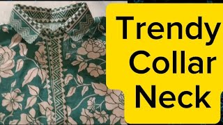 Trendy Collar Neck For Kurti Full Cutting and StitchingBeautiful Collar NeckStitches store [upl. by Gnehc717]