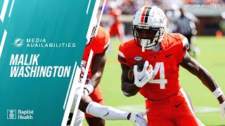 Malik Washington on quotletting YAC shine throughquot  Miami Dolphins [upl. by Ahsekram]