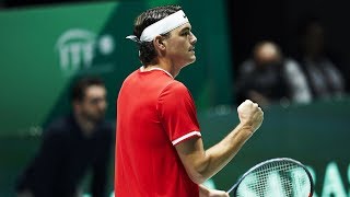 Fritz Opelka Sock amp Querrey  Team USA Highlights  Davis Cup 2019 [upl. by Nevai459]