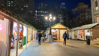 Borough Hall Christmas Holiday Market Brooklyn New York 🎄 [upl. by Colas]