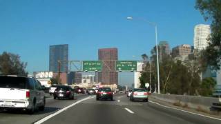 Los Angeles Traffic To Downtown Lane Split [upl. by Dunning]