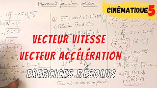 Cinématique 5 BACIS Exercices dapplications sur le vecteur accélération [upl. by Botti]