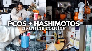 MORNING ROUTINE WITH PCOS HASHIMOTOS DISEASE AND HYPOTHYROIDISM [upl. by Wakefield]