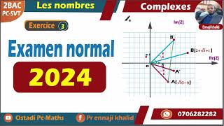 correction examen national 2024 svt pc normal Nombres complexes [upl. by Yanehs]