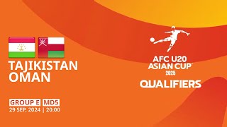 Tajikistan  Oman  Group E  MD5  AFC U20 Asian Cup 2025 Qualifiers [upl. by Lachus]