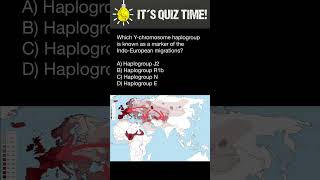 Which Ychromosome haplogroup is known as a marker of the IndoEuropean migrations [upl. by Gaivn83]