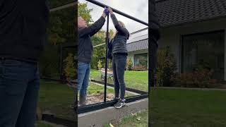 DIY Glass Orangery Assembly  StepbyStep backyard greenhouse [upl. by Leia]