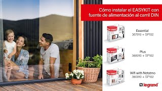 2 Instalar videoportero Easykit con fuente alimentación al carril DIN [upl. by Borreri]