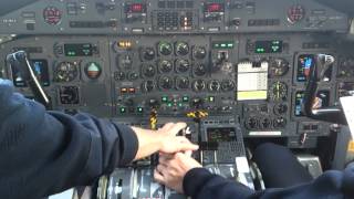 Widerøe Dash 8103 LNWIF takeoff from Tromsø Airport from the cockpit [upl. by Sayre]