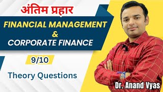 Financial Management and Corporate Finance  अंतिम प्रहार  🔥910🔥 Theory Questions  MBA  AKTU [upl. by Arsuy]