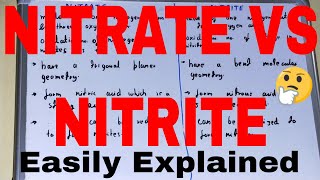 Nitrate vs NitriteDifference between nitrate and nitriteDifference between nitrite and nitrate [upl. by Notled]