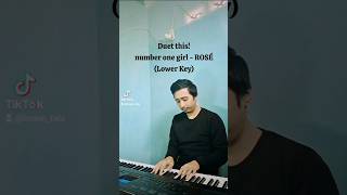 number one girl  ROSÉ piano karaoke lower key foryou piano rose rosé karaoke [upl. by Nodgnal]