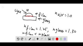 A 1 25 refractive index thin film on a 1 50 refractive index glass window is made to reflect infrare [upl. by Nessi]