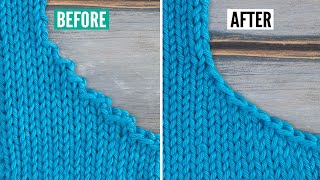 How to knit a perfect sloped bindoff no more steps [upl. by Loria833]