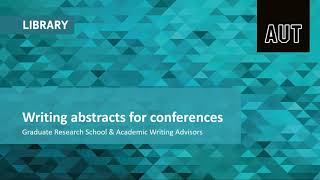 Writing an Abstract for a Conference or Symposium [upl. by Avan295]