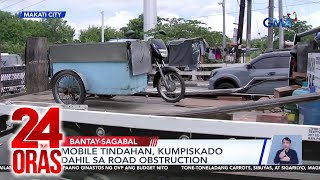 Mobile tindahan kumpisado dahil sa road obstruction  24 Oras [upl. by Idolla]