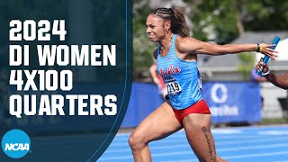 Womens 4x100 relays  2024 NCAA Outdoor Track and Field East and West Quarterfinals [upl. by Haskins]