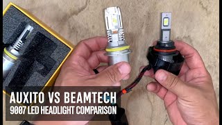 AUXITO vs BEAMTECH LED Headlight Bulb Comparison on my Nissan Xterra [upl. by Blim657]