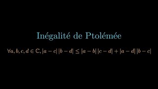 Inégalité de Ptolémée [upl. by Ede]