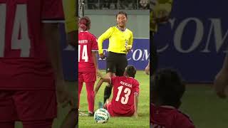 Rekha poudel get red card in Ongoing Saff women championship Semifinal2024 [upl. by Goldenberg]