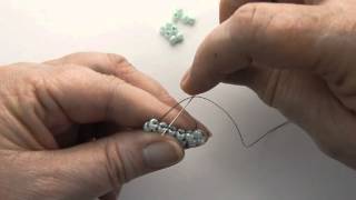 Easy to follow Beading for Beginners Learn How to Brick Stitch with the Base Row [upl. by Shelburne]