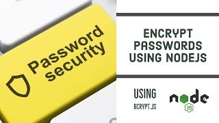 How to encrypt or hash passwords in JavascriptNodeJS [upl. by Delsman]